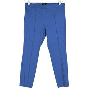 DALIA Women's Pull-on Stretch Blue Pants Size 14 Pintuck Front Skinny Leg NWT